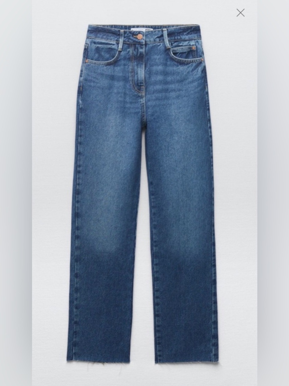 Zara Classic Dark Blue Straight Jeans